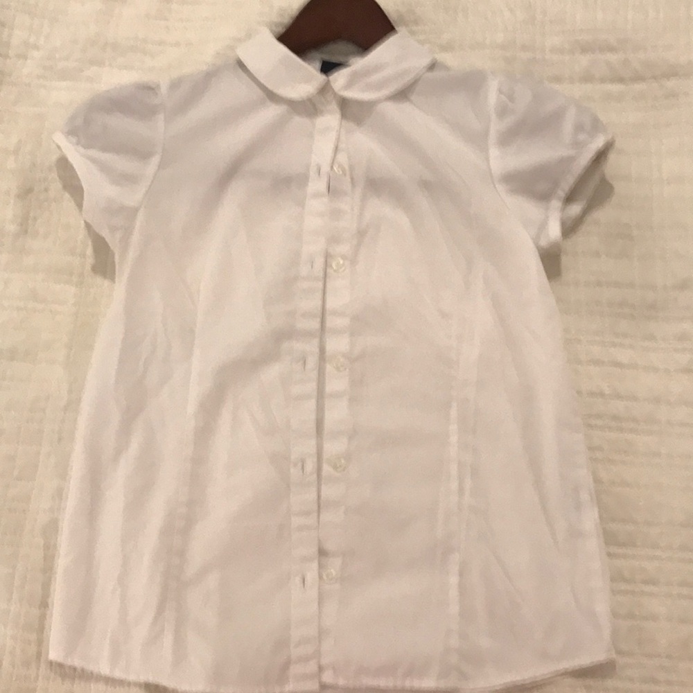 Girls uniform button down blouse/top in white